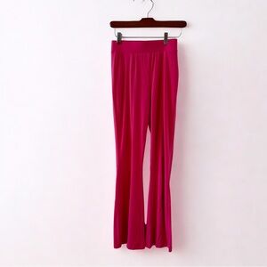 Zenana Pink High Rise Fit & Flare Pants w/ Front Slit - Size Small - NEW!